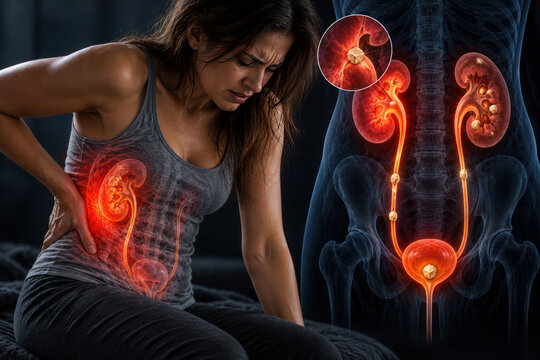 Multiple Kidney Stones Causing Severe Renal Colic and Urinary Tract Pain