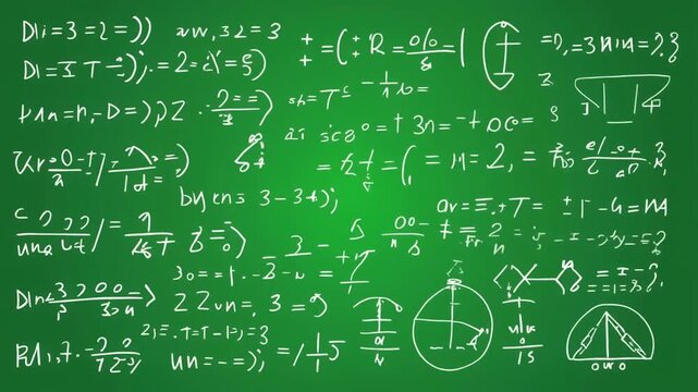 Calculus Formulas Green Screen Animation
