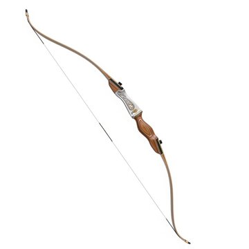 Recurve bow with arrow drawn back
