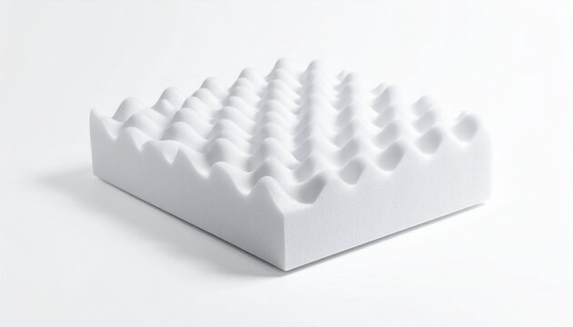 White convoluted acoustic foam panel studio soundproofing cushion