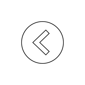 Back Chevron Left Arrow Circle Line