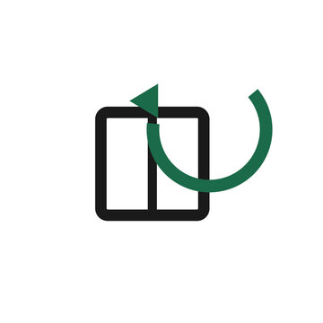Start return request box arrow outline icon v2