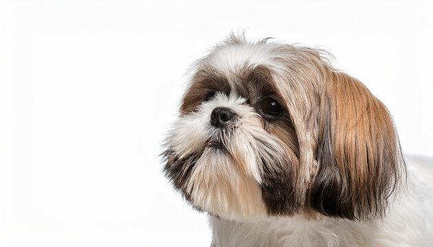 shih tzu dog isolated on white background