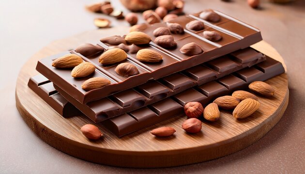 indulgent chocolate bar featuring crunchy nuts and crispy pieces ideal for satisfying your snack cravings or enhancing desserts