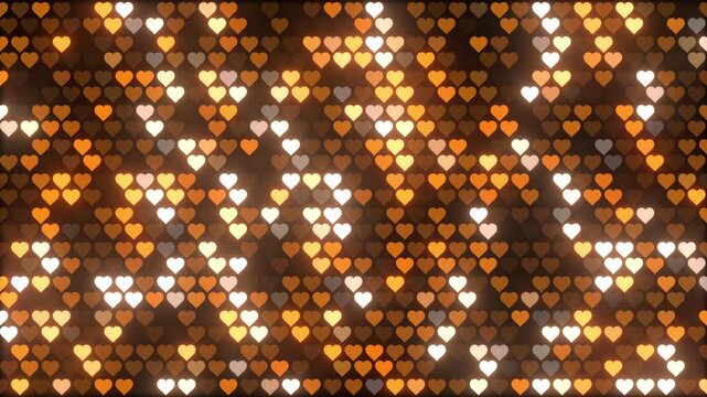 gold hearts light decoration pattern background