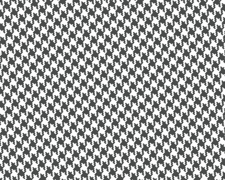 Classic houndstooth check pattern in dark gray for fashion textiles.