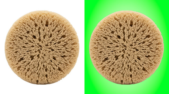 Natural loofah sponge with intricate texture pattern