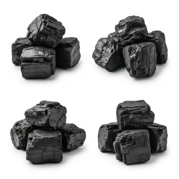 Black coal chunks in clusters