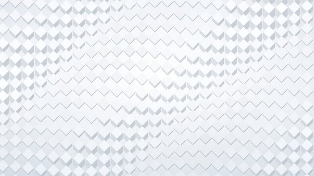 Abstract White 3D Geometric Diamond Grid With Repeating Wave Pattern and Clean Motion Background