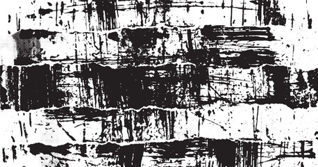Obraz premium Torn Layered Halftone Stripes, Heavy Vertical Grime, and Distressed Overlay Vector Pack