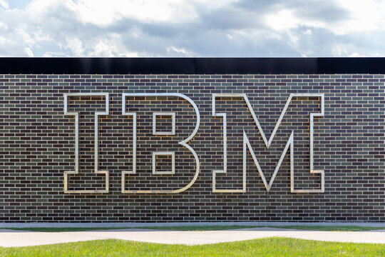 IBM Logo on Brick Background