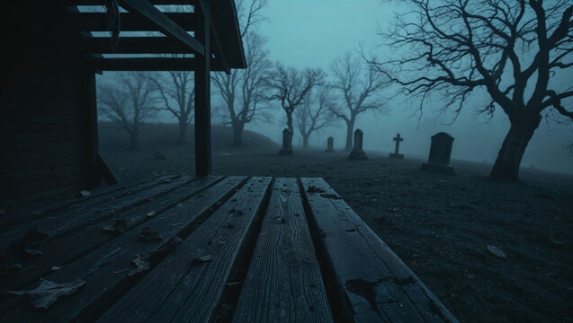 Creepy gothic template for halloween poster