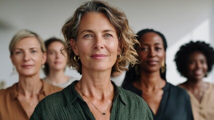 Fototapeta premium Confident group portrait of mature women