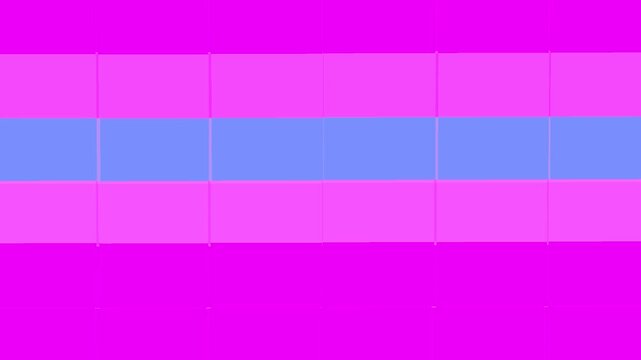Vivid Magenta Digital Mosaic Glitch Animation, Colorful Pixel Grid Loop
