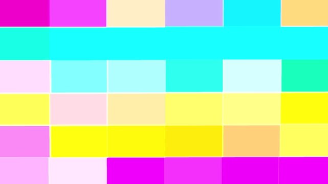 Pastel Rainbow Pixel Mosaic Animation, Colorful Digital Grid Background