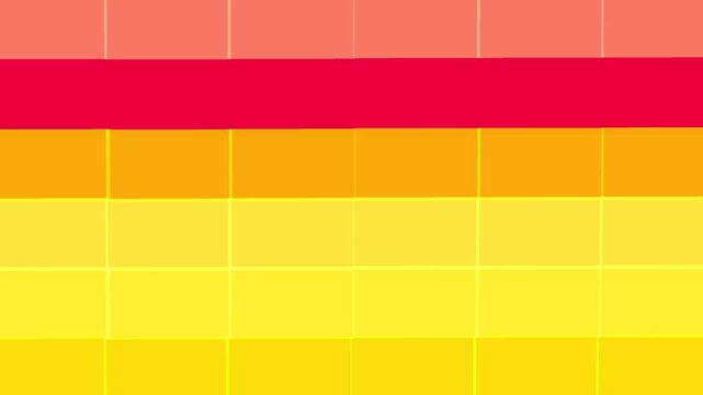 Fiery Red-Orange Pixel Block Animation, Dynamic Digital Mosaic Loop