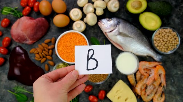 Foods that contain B vitamins. Selective focus.