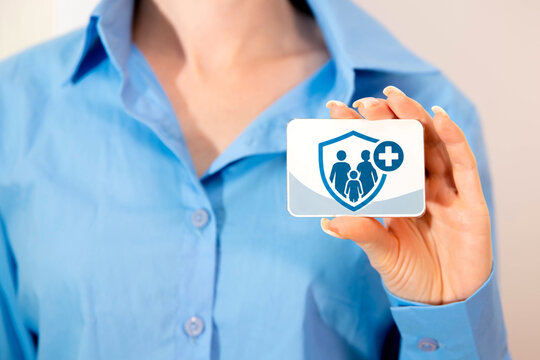Family Health Insurance Protection Concept.