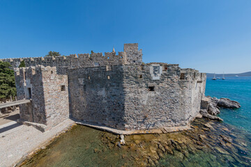 The castle located in the center of the Bodrum district of Muğla province, Turkey, is also known as the Castle of St. Peter. Today, Bodrum Castle is a major tourist destination. © Ali