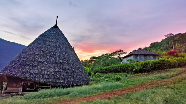 cultural heritage site Wae Rebo village in East Nusa Tenggara Indonesia