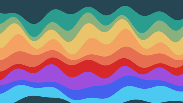 Colorful streamgraph data layers background
