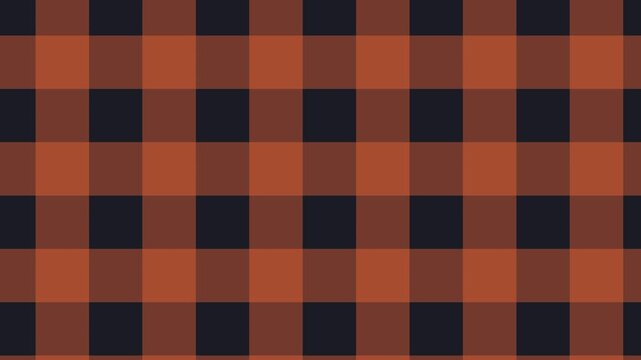 Orange gingham check motion background seamless loop animation