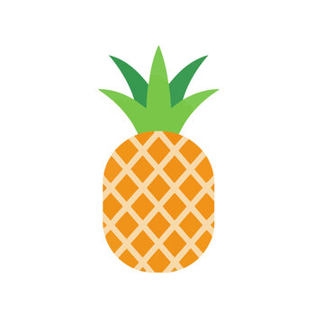 Flat design pineapple illustration
