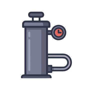 Air pump with pressure gauge illustration