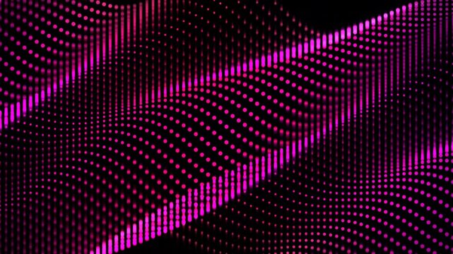 Abstract digital wave background, with glowing pink, and purple particles, dynamic motion for, technology and data, visualization concepts