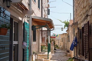 Fototapeta premium narrow street in the old town