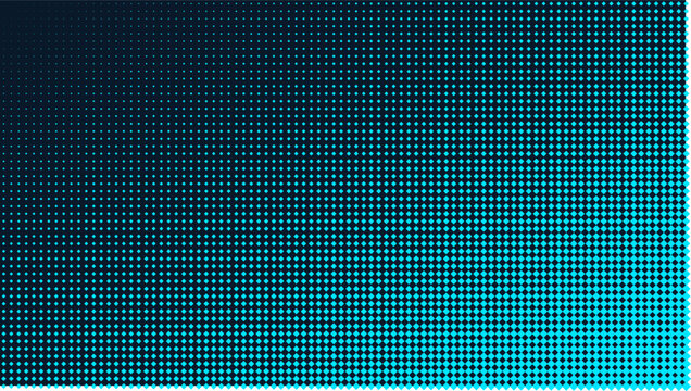 Abstract dark blue background, featuring a corner, halftone pattern of, small cyan square, dots on a, solid dark blue, backdrop for use
