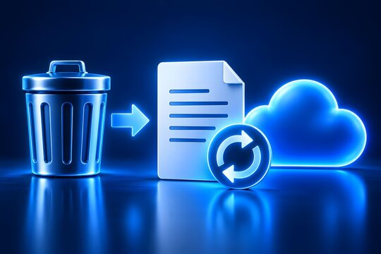 Secure document deletion and automated digital trash bin recovery process