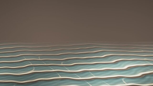 Travertine Rimstone Terraces With Milky Thermal Pools and Steam Haze Copy Space Seamless Loop in calm cream tones