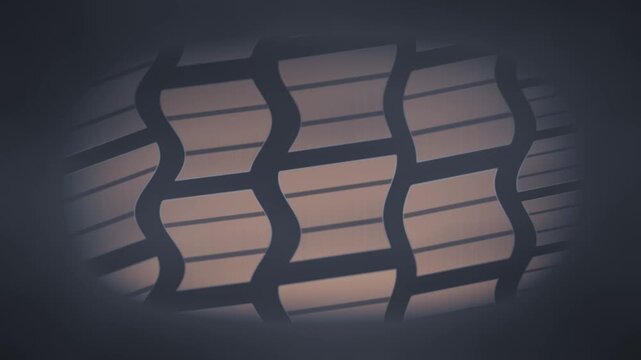 Tire Contact Patch Pressure Map Through Glass, Rolling Tread Footprint Seamless Loop in soft blue tones