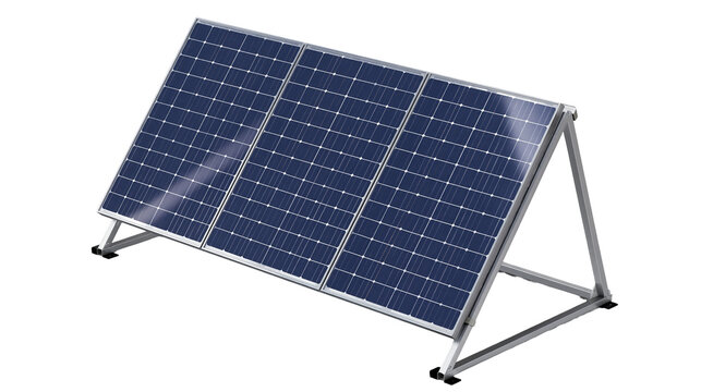 Isolated solar panels array for renewable energy generation on a standalone mounting system.