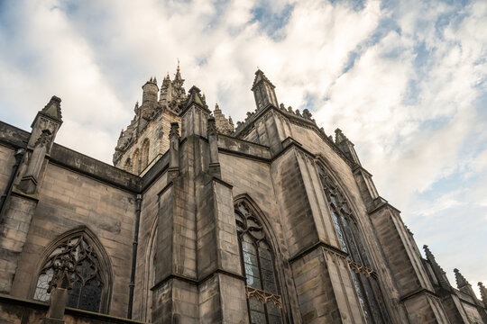 View of Scot Monument Edinburgh Scotland