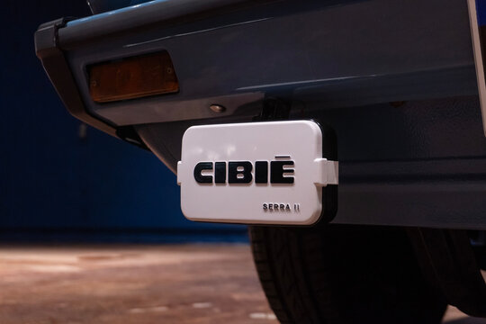 Blue Volkswagen Gol BX Hatchback Cibie Serra II Auxiliary Fog Light Detail