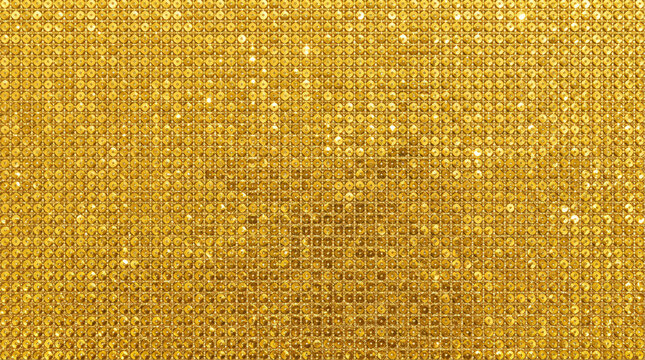 Luxurious golden glitter texture background shimmering metallic sparkles elegant bright brass sequins festive brilliant foil abstract graphic surface clean top view design