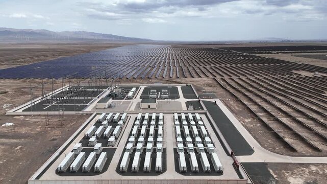 Large scale energy storage battery array and photovoltaic power station