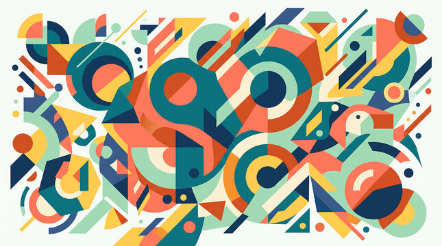 Modern Colorful Abstract Geometric Pattern Background