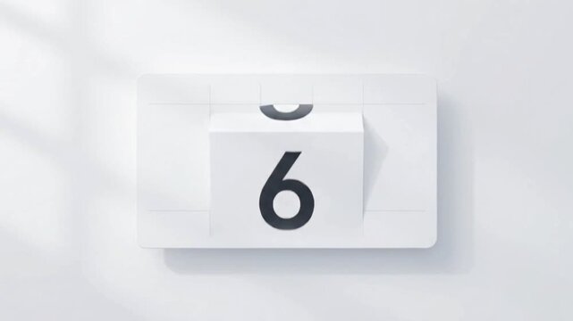Premium 3D calendar countdown ten to one