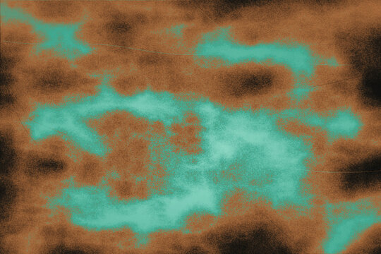 Abstract grainy brown and teal texture with subtle scratched lines, perfect for vintage backdrops, distressed graphic elements, and artistic designs.