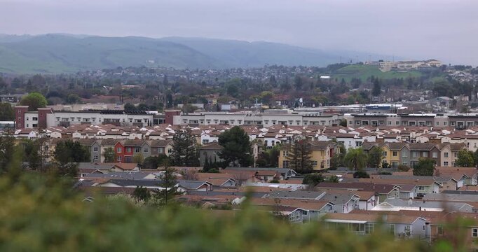 Daytime view of historic architecture in downtown San Jose, California, USA.