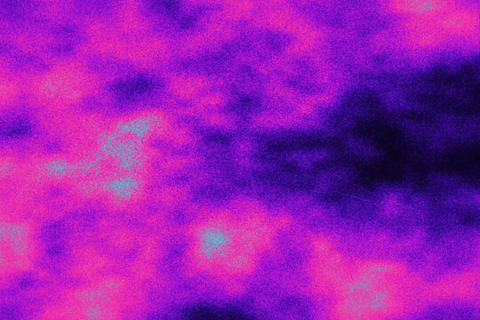 Vibrant purple neon smoke clouds with digital grain texture create high energy abstract wallpaper for futuristic technology and psychedelic art concepts.