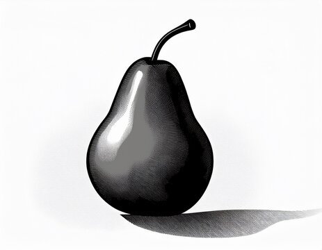 pear silhouette on white background