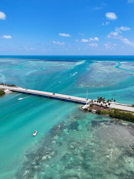 Whale Harbor Channel Bridge along the Overseas Highway at Islamorada in the Florida Keys