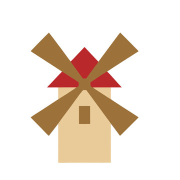 Geometric windmill illustration