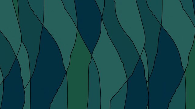 Abstract Wavy Teal Green Patterns 4K