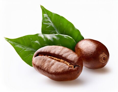 coffee fruit and leaf transparent