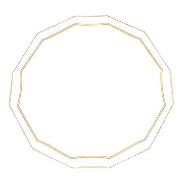 Decagon shape geometric frame outline vector